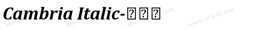 Cambria Italic字体转换